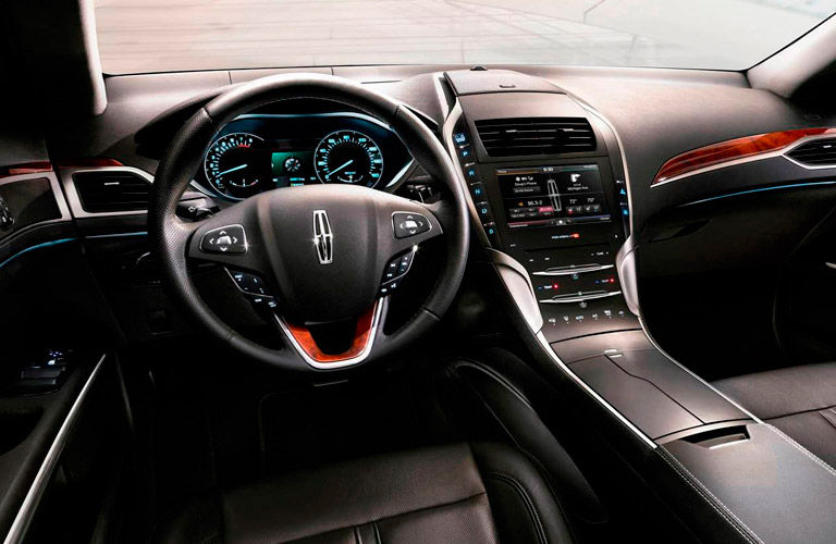 2016 Lincoln MKZ interior with wood accents
